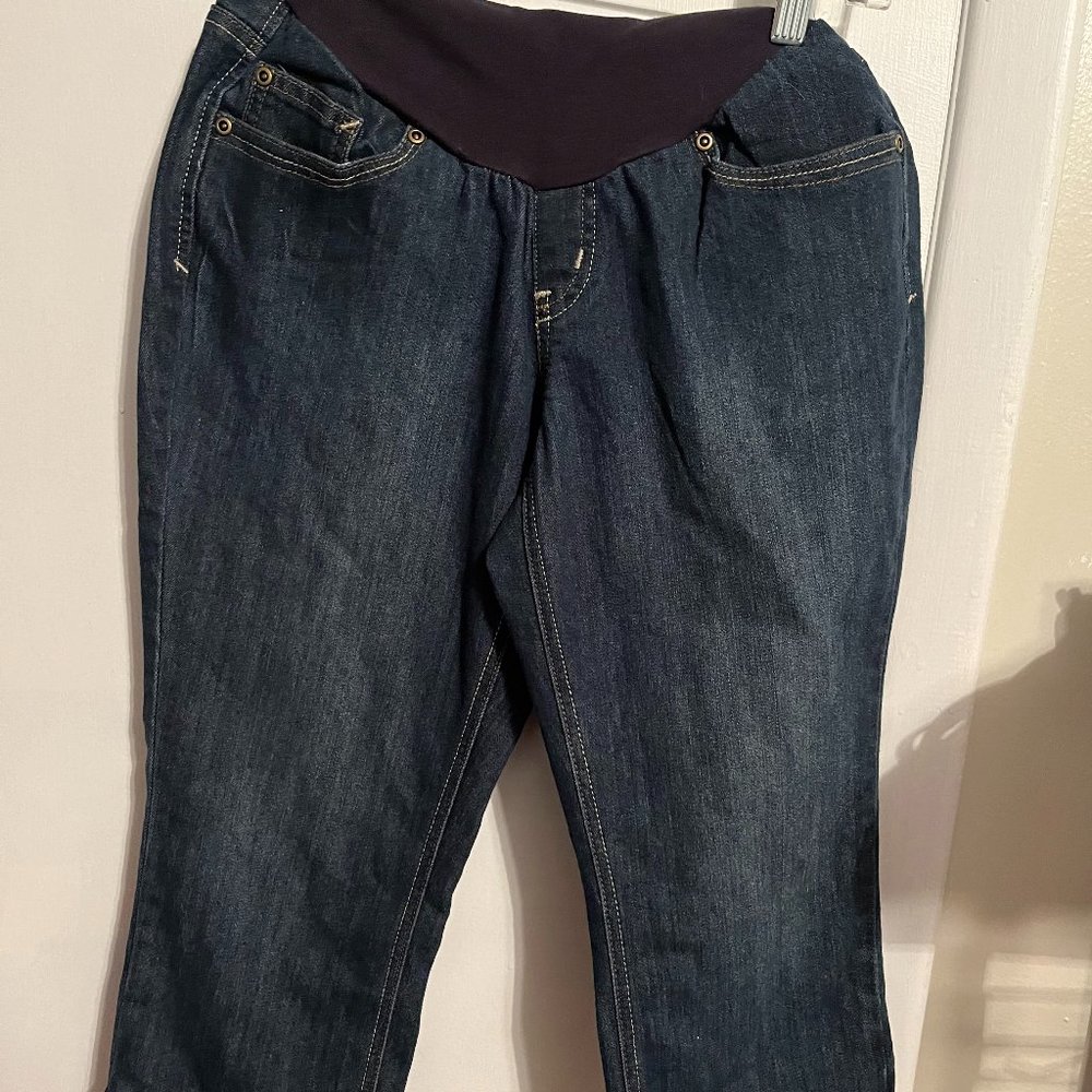 NWT Womens Maturnity Jean Capri SZ S
